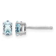 14k White Gold Aquamarine Earrings - Birthstone Company