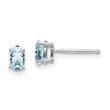 14k White Gold Aquamarine Earrings