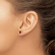 14k White Gold 5x3mm Oval Garnet Earrings - Birthstone Company