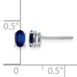 14k White Gold Sapphire Earrings - Birthstone Company