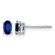 14k White Gold Sapphire Earrings - Birthstone Company