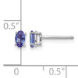14k White Gold Tanzanite Earrings - Birthstone Company