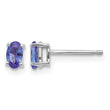 14k White Gold Tanzanite Earrings - Birthstone Company