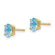 14k Aquamarine Post Earrings - Birthstone Company