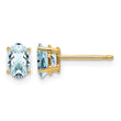 14k Aquamarine Post Earrings - Birthstone Company