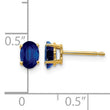 14k Sapphire Post Earrings - Birthstone Company