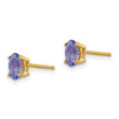 14k Tanzanite Post Earrings - Birthstone Company