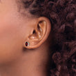 14k White Gold 6x4mm Oval Garnet Earrings - Birthstone Company