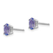 14k White Gold Tanzanite Earrings - Birthstone Company