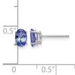 14k White Gold Tanzanite Earrings - Birthstone Company