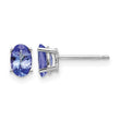 14k White Gold Tanzanite Earrings - Birthstone Company