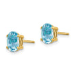 14k Aquamarine Post Earrings - Birthstone Company