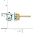 14k Aquamarine Post Earrings - Birthstone Company