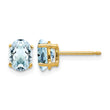 14k Aquamarine Post Earrings - Birthstone Company