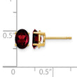 14k 7x5mm Oval Garnet Earrings - Birthstone Company
