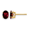 14k 7x5mm Oval Garnet Earrings - Birthstone Company