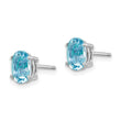 14k White Gold Aquamarine Earrings - Birthstone Company