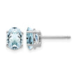 14k White Gold Aquamarine Earrings - Birthstone Company