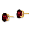 14k 9x7mm Oval Garnet Earrings - Birthstone Company