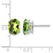 14k White Gold 9x7mm Oval Peridot Earrings - Birthstone Company