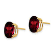 14k 10x8mm Oval Garnet Earrings - Birthstone Company