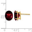 14k 10x8mm Oval Garnet Earrings - Birthstone Company