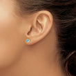 14k 5mm Trillion Blue Topaz Earrings - Birthstone Company