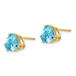 14k 8mm Trillion Blue Topaz Earrings - Birthstone Company