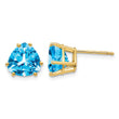 14k 8mm Trillion Blue Topaz Earrings - Birthstone Company