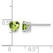 14k White Gold 5mm Heart Peridot Earrings - Birthstone Company