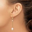 14K 5-8mm Pink Freshwater Cultured Pearl Leverback Earrings - Birthstone Company