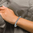 14K White Gold 8-9mm Grey Rice Freshwater Cultured Pearl Bracelet 7.25 in - Birthstone Company