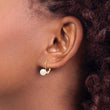 14k 6-7mm White Round Saltwater Akoya Cultured Pearl Leverback Earrings - Birthstone Company