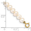 14K Madi K 4-5mm White Egg Shape Freshwater Cultured Pearl Bracelet