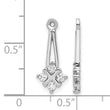 14k White Gold AA Dangle Cluster Diamond Earring Jacket - Birthstone Company