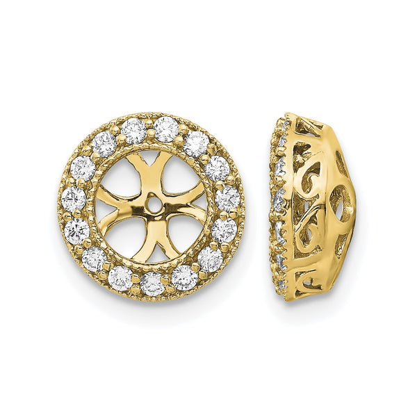 14K A Diamond Earring Jacket - Birthstone Company