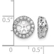 14k White Gold AA Diamond Earring Jacket - Birthstone Company