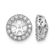 14k White Gold AA Diamond Earring Jacket - Birthstone Company