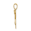 14k The Kids Small Girl with Ruffles and Bow on Right AAA Diamond Love Pendant - Birthstone Company