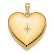 14K 24mm with Dia. Star Design Ash Holder Heart Locket