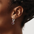14k White Gold 6mm Garnet Leverback Earrings - Birthstone Company