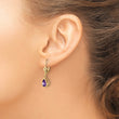 14k 8x5mm Amethyst Dangle Earrings - Birthstone Company