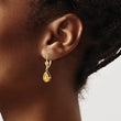 14k 8x5mm Pear Citrine Leverback Earrings - Birthstone Company