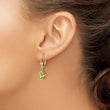 14k 7x5mm Oval Peridot Leverback Earrings - Birthstone Company