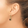 14k 8x6mm Oval Created Ruby Leverback Earrings - Birthstone Company