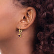 14k 5mm Heart Rhodolite Garnet Earrings - Birthstone Company