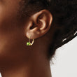 14k 5mm Peridot Leverback Earrings - Birthstone Company
