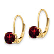 14k 6mm Garnet Leverback Earrings - Birthstone Company