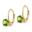 14k 6mm Peridot Leverback Earrings - Birthstone Company