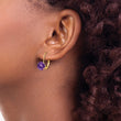 14k 7mm Amethyst Leverback Earrings - Birthstone Company